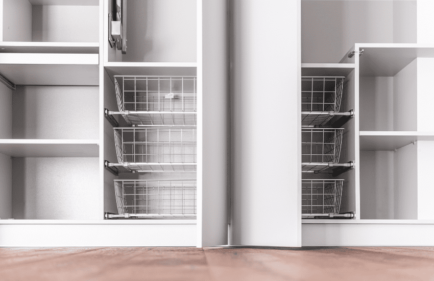 Customized Wardrobes with Storage Baskets